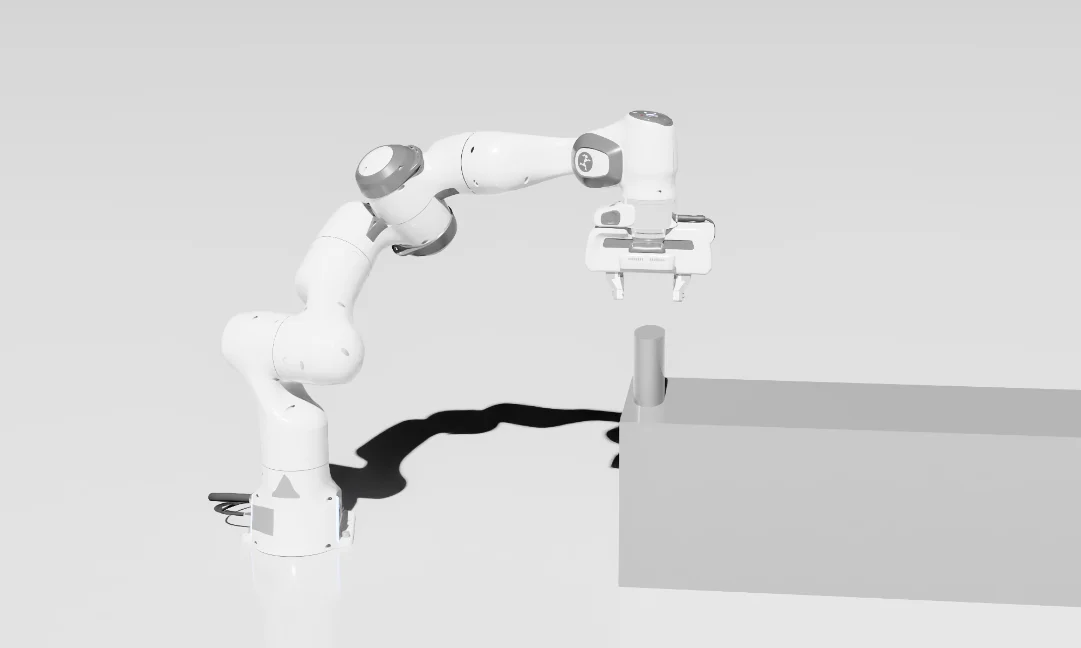 A robot picks up the factory-made detail 