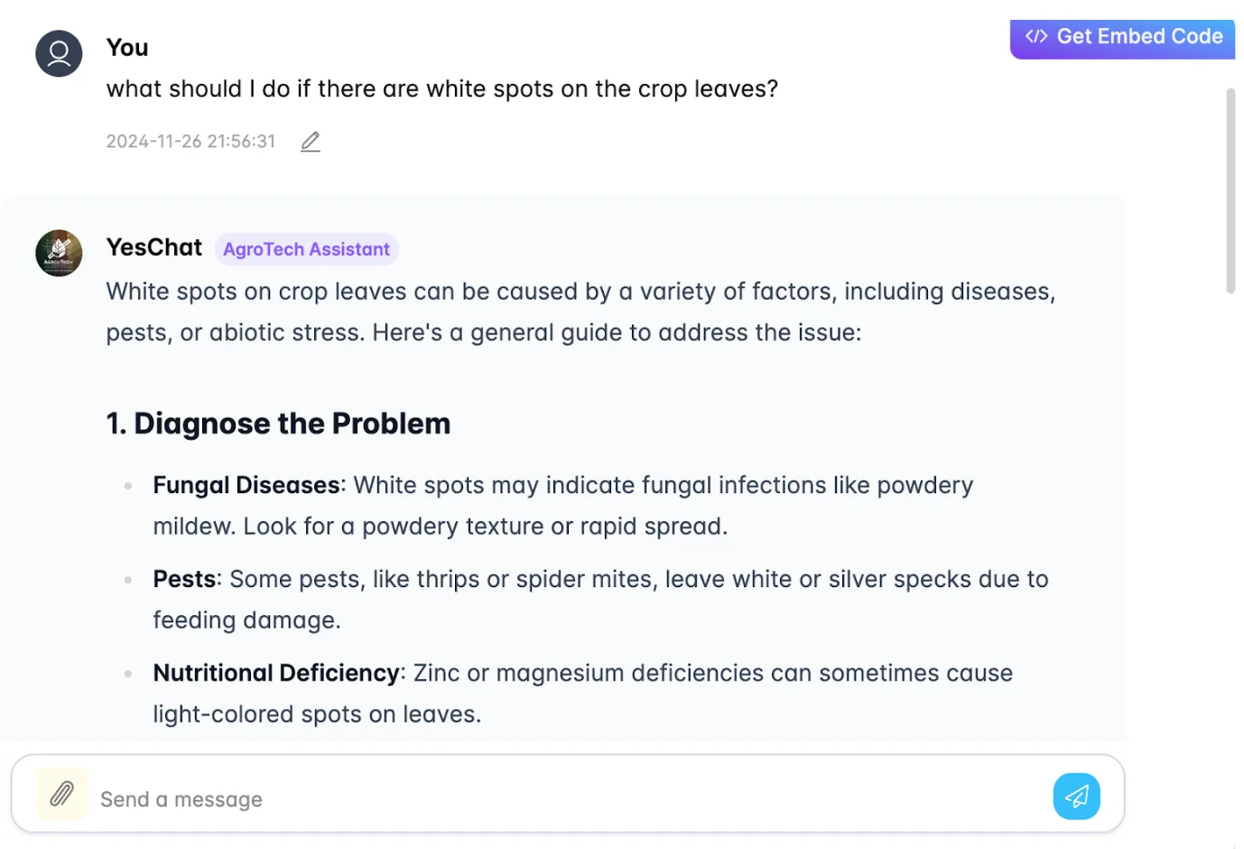 AI Chatbot gives recommendations on diagnosis, control measures, and preventive practices for crop fungal disease.png