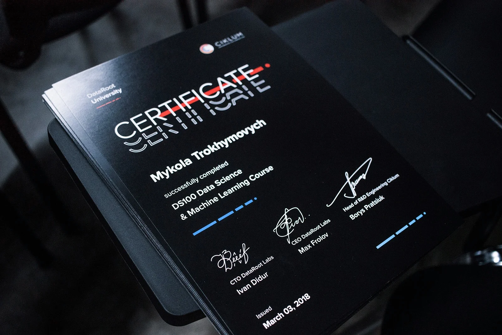 DRU Certificate